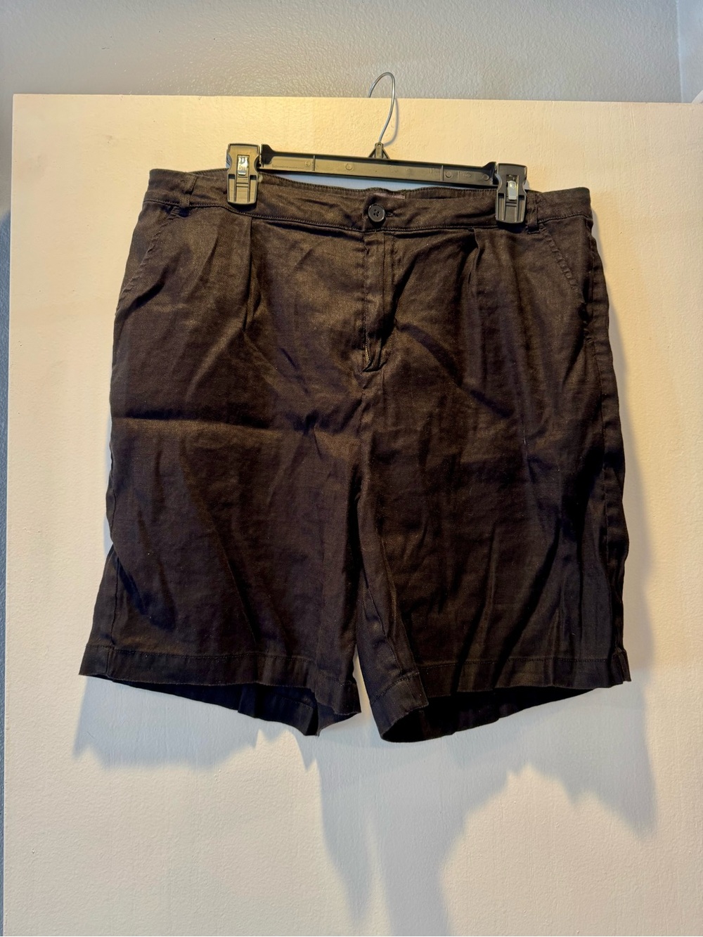 NYDJ Black Women's Shorts with Classic Logo Waistband